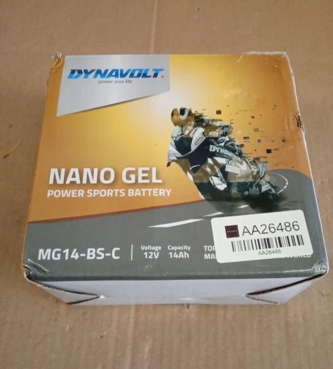 Dynavolt MG14 BS C Motorcycle Battery YTX14 12V BS Replacement Modern Design