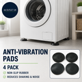 Sol 4pk Anti Vibration Pads For Washing Machines Non Slip Heavy Duty Rubber Feet