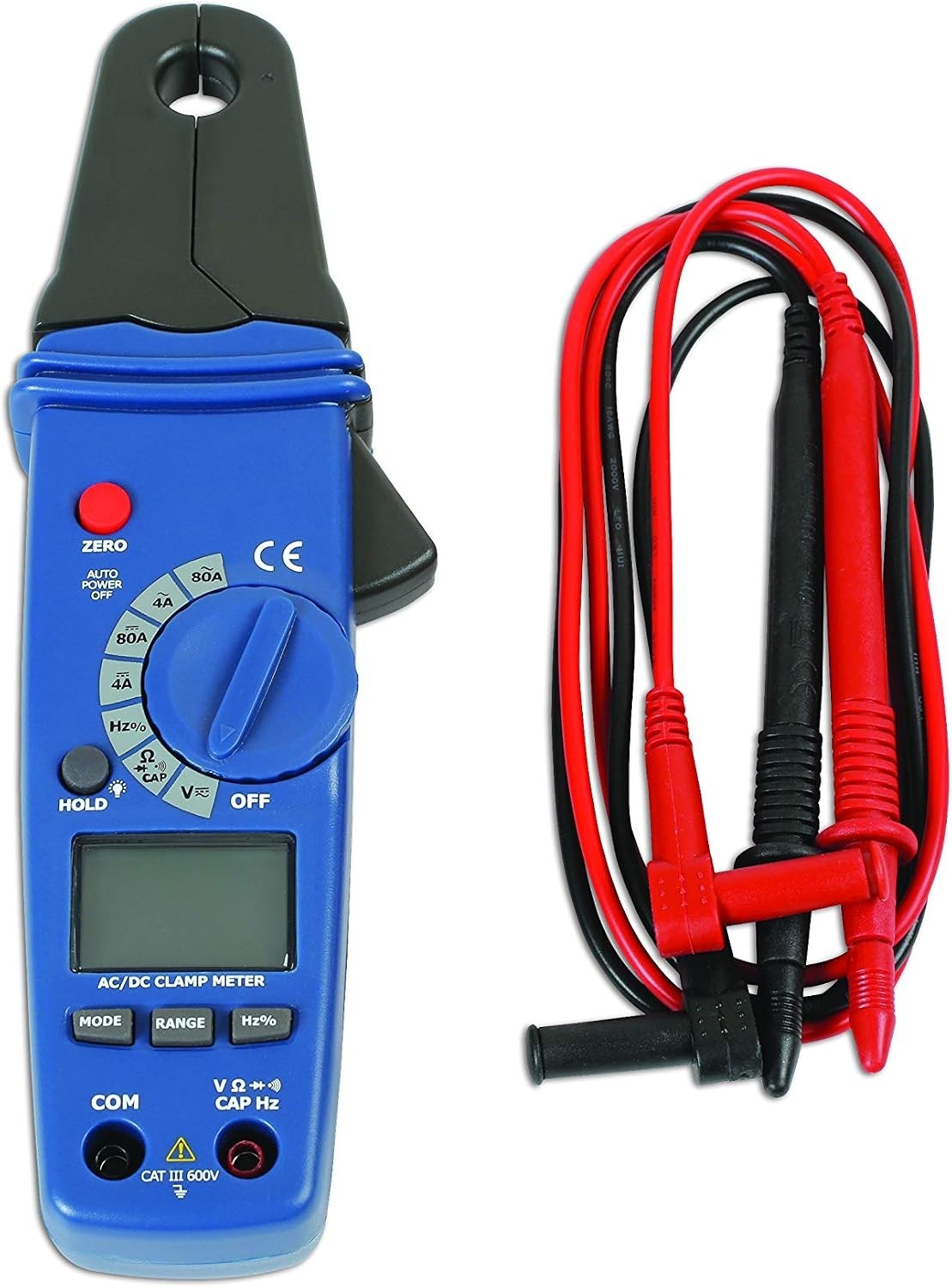 Laser 6551 Mini AC DC Digital Clamp Meter CAT III 80A 6.7x11.2x23.7cm New