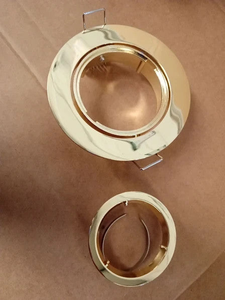 Knightsbridge Recessed Spotlight  Tilt Twist Lock Downlight Brass Pre Wired 230V