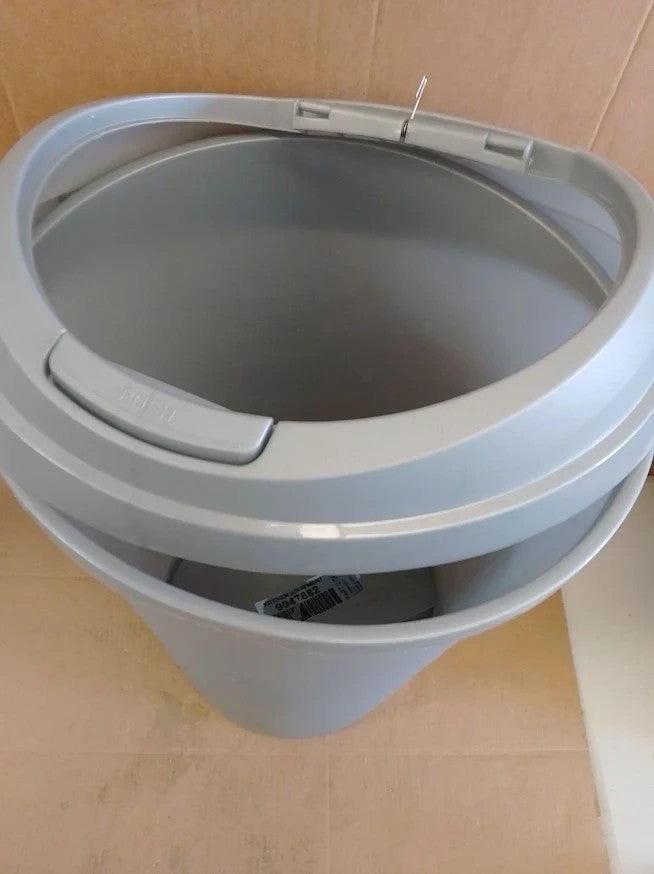 Curver 45 Litre Touch Top Kitchen Bin Silver Waste Easy Wipe Clean Design