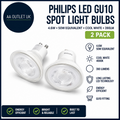 Philips LED GU10 Spot Light Bulbs 4.6W 50W Equivalent Cool White 390lm 2pc