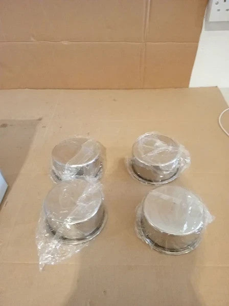 Homikit 4in Round Cake Tin Stainless Steel Round Mould Set 4 11x11x5cm New