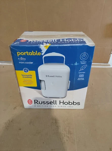 Russell Hobbs RH4CLR1001 4L 6 Can Portable Mini Cooler Drinks 24x18x25cm New