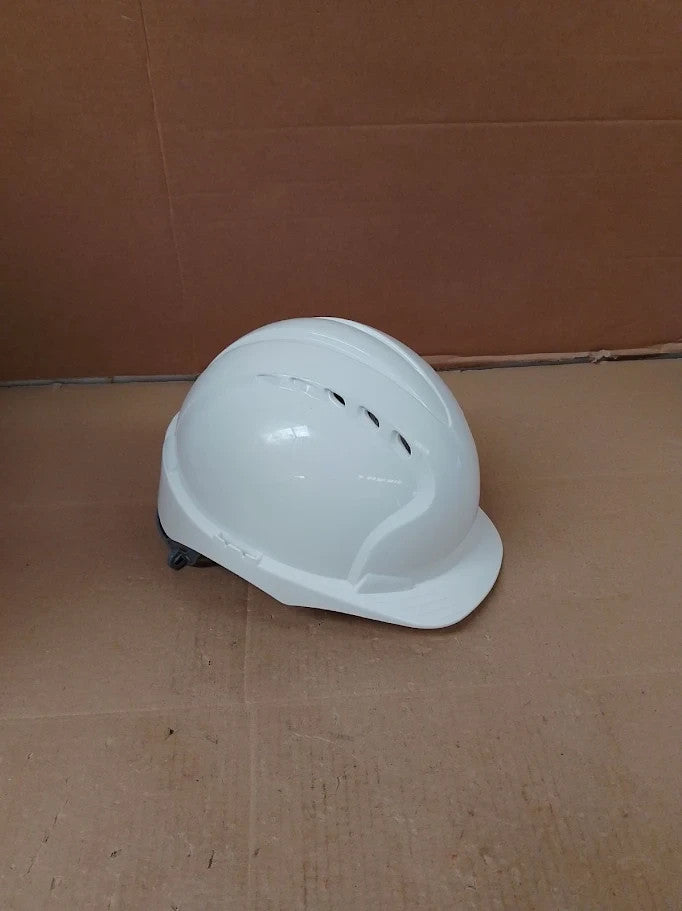 White Safety Hard Hat Vented Protective Safety Helmet Ratchet Adjustable New