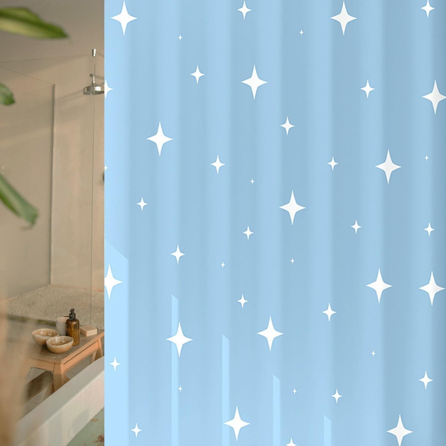 Hzkais Shower Curtain Mould Proof Mildew Resistant Washable Bathroom Curtain New
