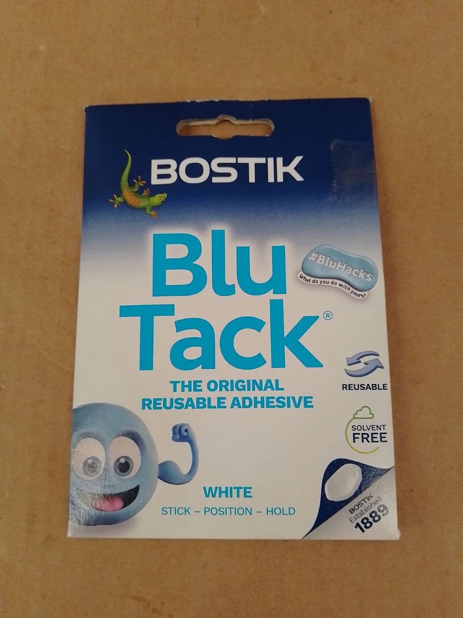 Bostik Blu Tack Blue Handy Size Multipurpose Reusable Adhesive Clean New