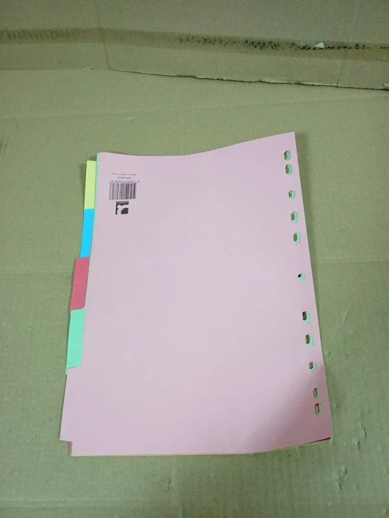 Q Connect 5 Part Subject Divider Multi Punched A4 KF26081 Cardboard