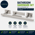 Ibergrif Bathroom Hardware Set Bath Accessory Kit Towel Rail Wall M34452A