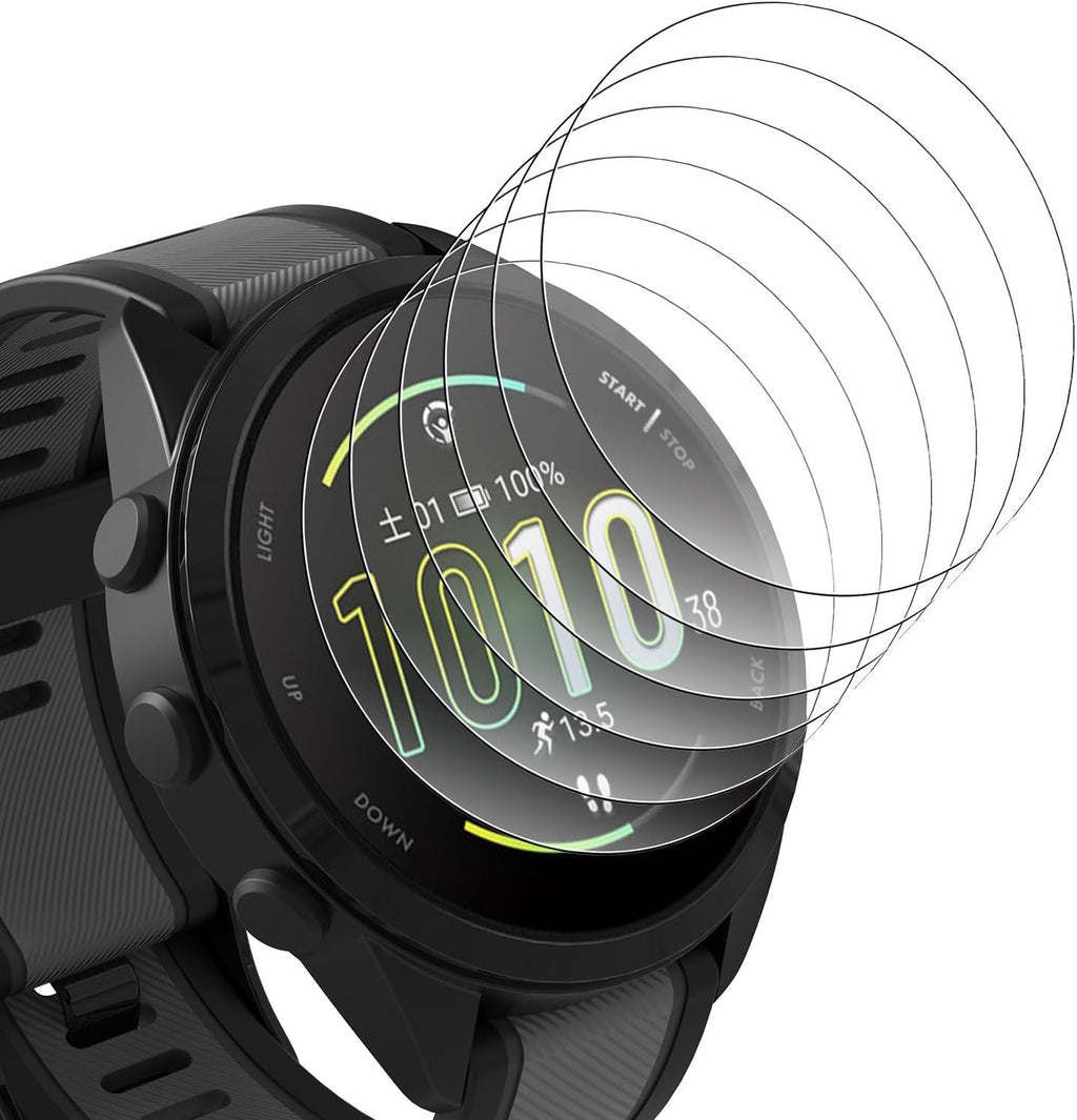 Bigqin 6pc Screen Protector Garmin Forerunner 165/165 Music Tempered Glass New