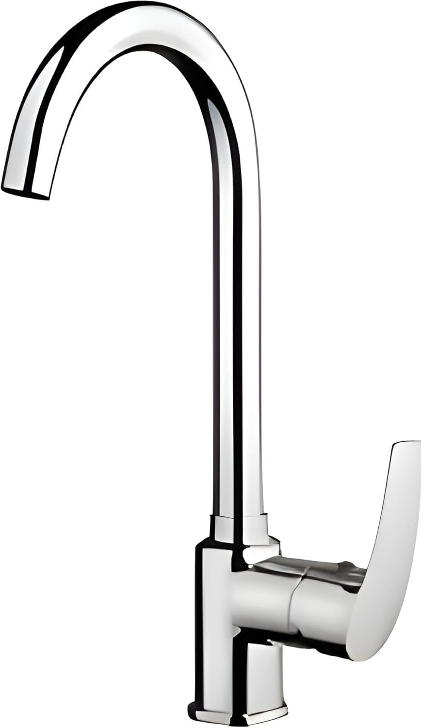 Kitchen Tap Chrome Single Lever Swivel Mixer Tap Monobloc Uk Standard New
