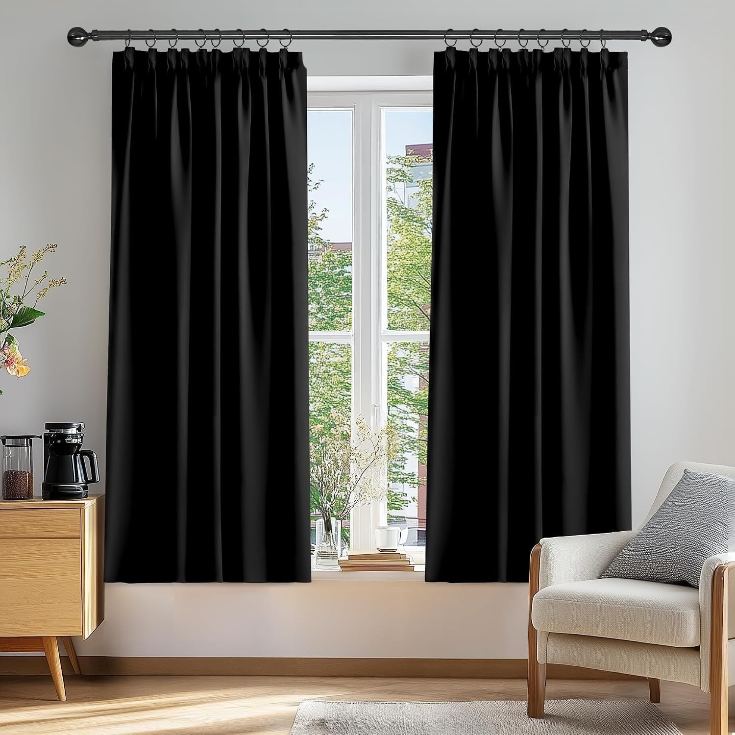 Deconovo Window Treatment Blackout Curtains Thermal Insulated 160x106.7cm New