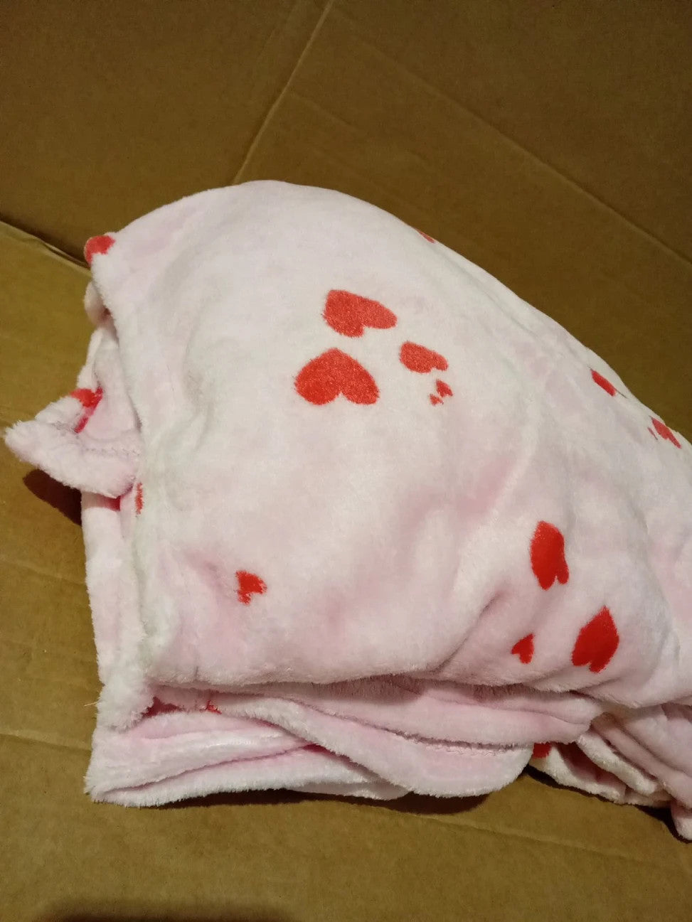 Catherine Lansfield Heart Cosy Fleece Oversized 200x240cm Blanket Throw Pink New