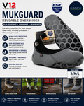V12 MukGuard Reusable Overshoes Slip Resistant Washable Heavy Duty Small Boot