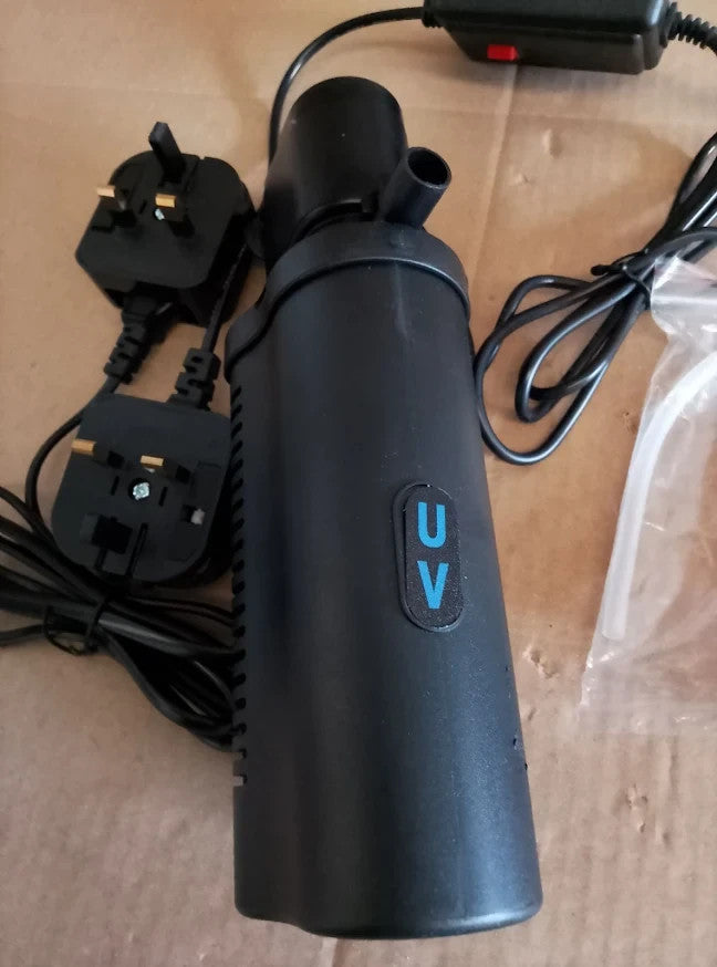 Tararium 600L/H 4 in 1 Aquarium Filter UV Pump Clarifier Silent 40 150L Tank