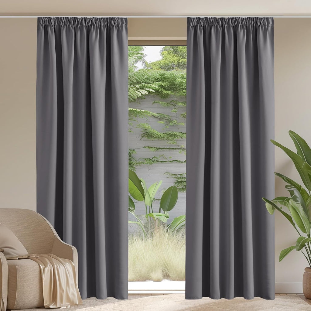 Pony Dance Door Curtain Thermal Insulated 2 Panels Blackout 2.13x1.68m New