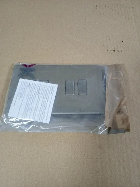Knightsbridge 10AX 4G 2 Way Switch Antique Brass Stainless Steel Double New