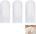 3 Pieces Long Dress Garment Bags Full Length Covers Zip Waterproof Dustproof