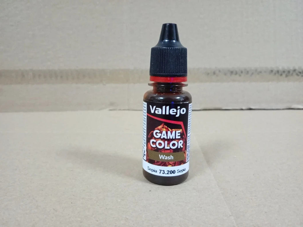 Vallejo Washes 17ml Acrylic Paint Sepia Non Flammable Non Toxic New