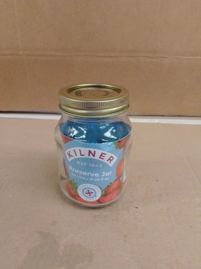 Kilner Preserve Jar 0.5L Round Glass Screw Top Lid Preservation Storage New