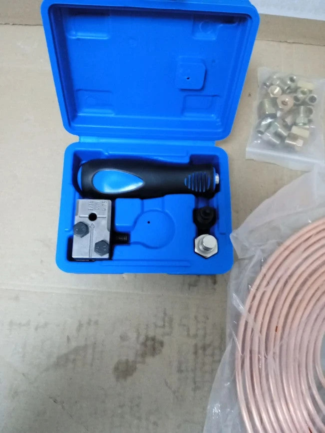 Qwork 3/16in Flaring Tool 3/16x 25ft 7.6m Copper Plated Brake Pipe 16 New