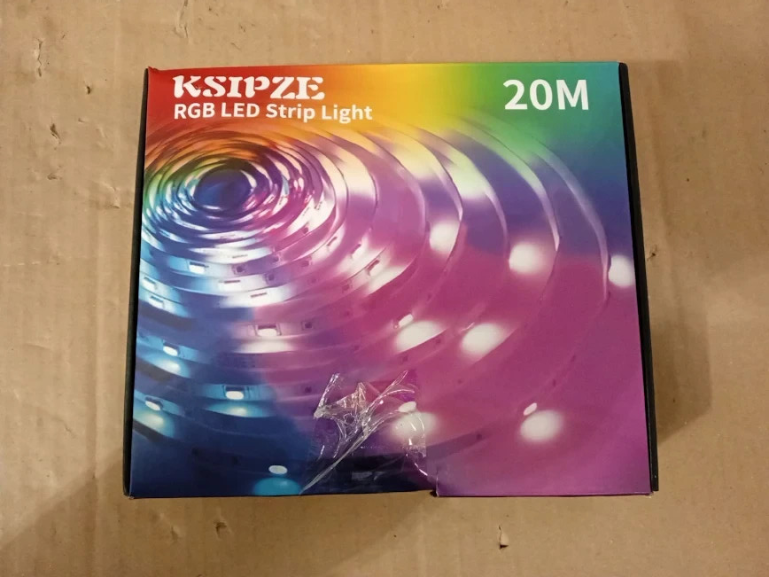 KSIPZE 20m Led Strip Lights RGB Music Sync Color Changing Lights Bluetooth App