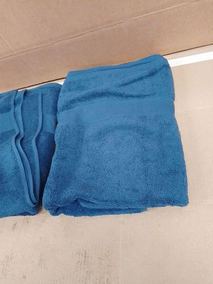 Large Bath Towels 2 Pieces 100% Ring Spun Egyptian Cotton Navy Blue New