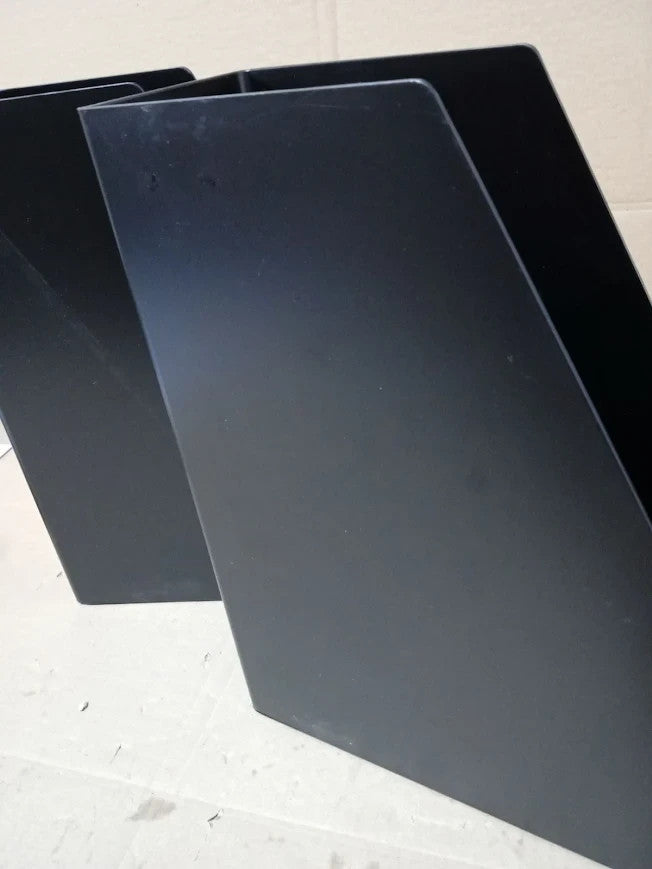 Amazon Basics Plastic Organizer Magazine Rack Black Plastic 2 Pack