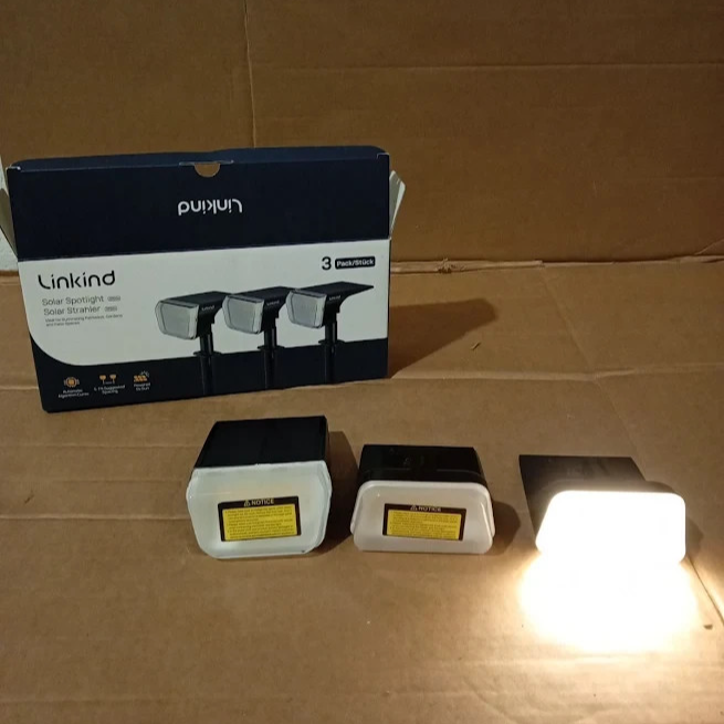 Linkind Solar Lights Outdoor Garden 3 Pieces 800LM IP67 Waterproof Wall New