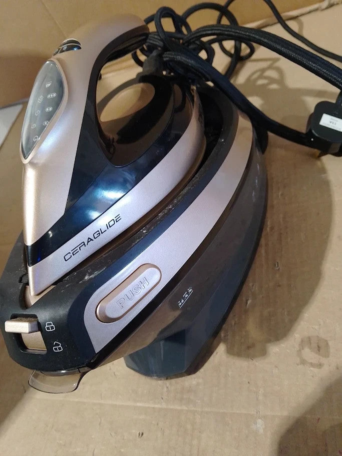 Tower Steam Generator Iron 2400W High Pressure Faster Ironing 1.5L Tank Black