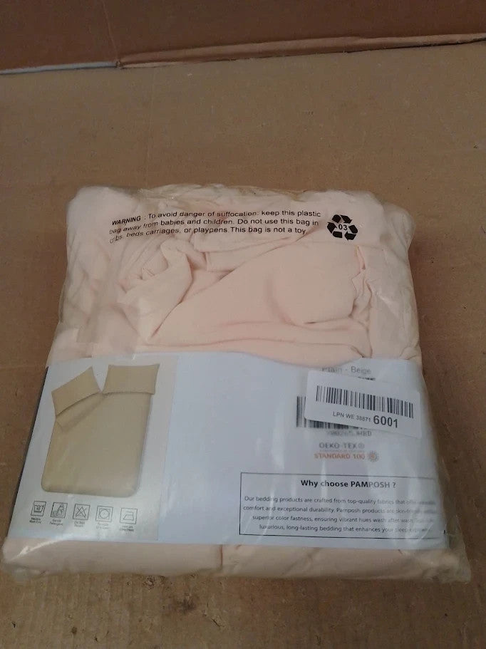 Pamposh Double Duvet Set Pre Washed Microfibre Bedding Added Softness 200x200cm