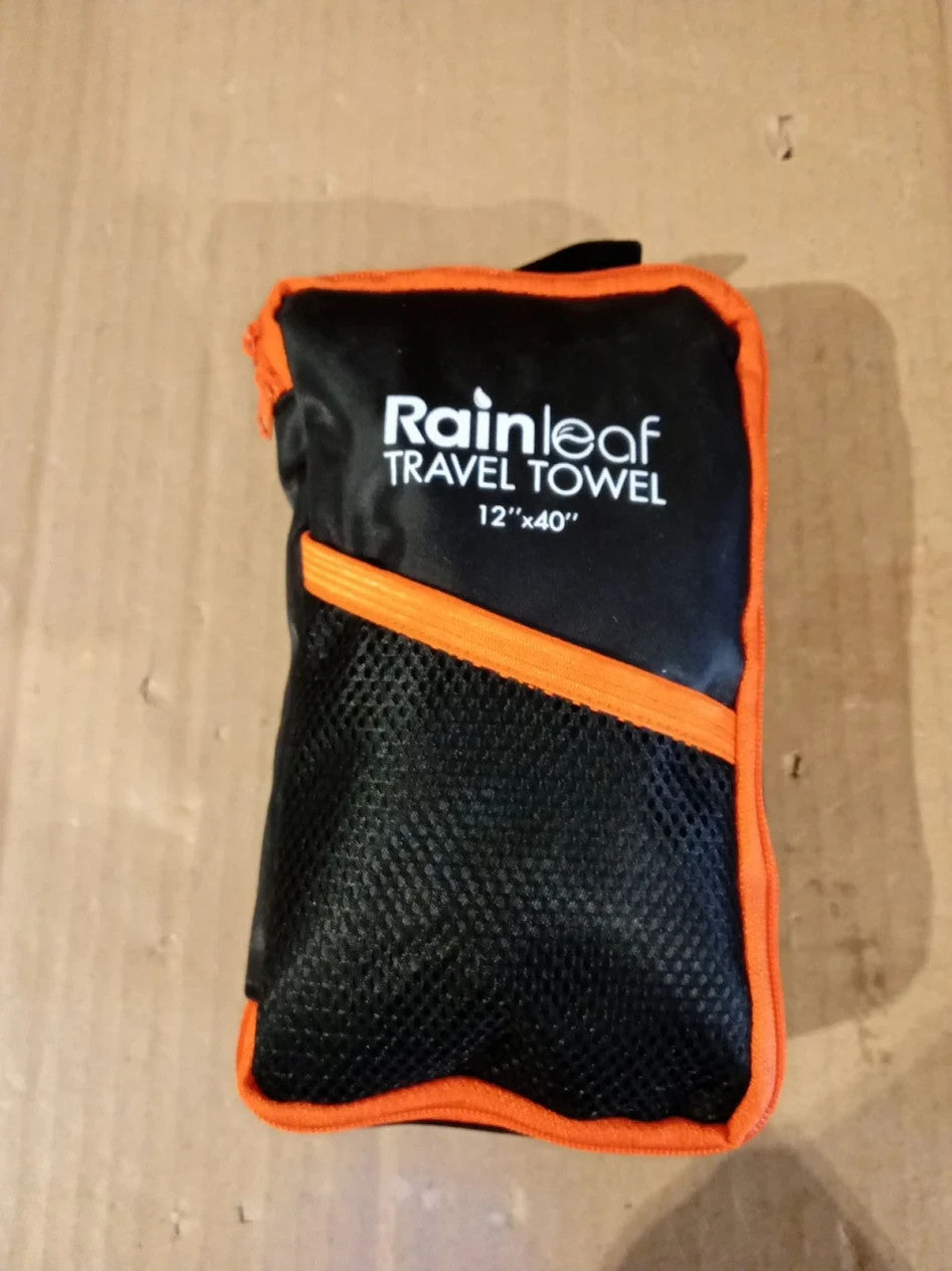 Rainleaf Microfiber Travel Towel Quick Dry Swimming Ultra Compact 12"x40" New