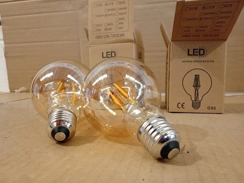 Yunrrd Vintage E27 Screw LED Edison Light Bulb 4W Warm White 2700K New