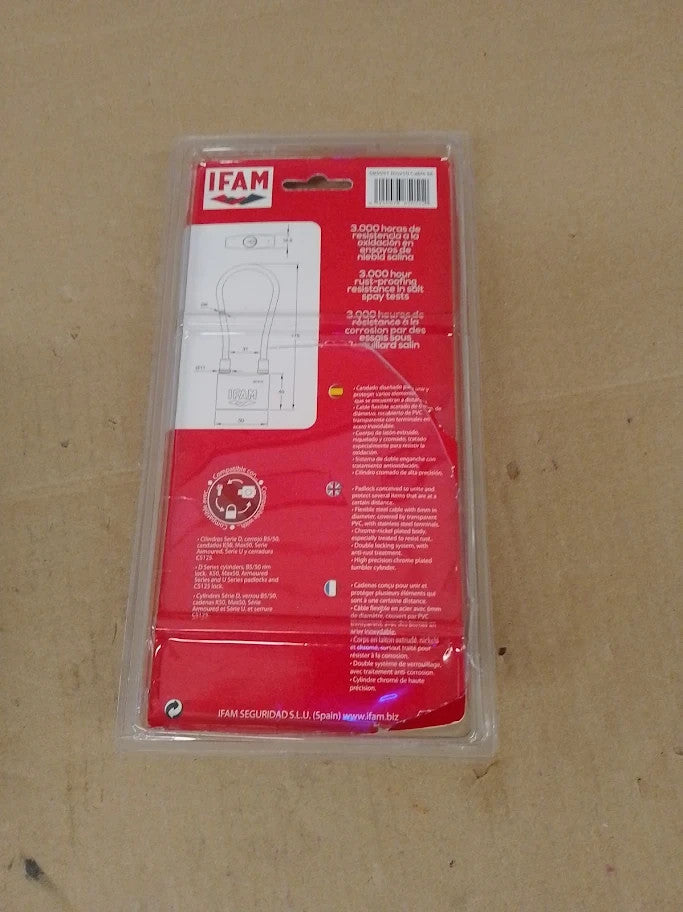 Ifam Security U 85051 SEG Long Bow Lock Cable In INOX New