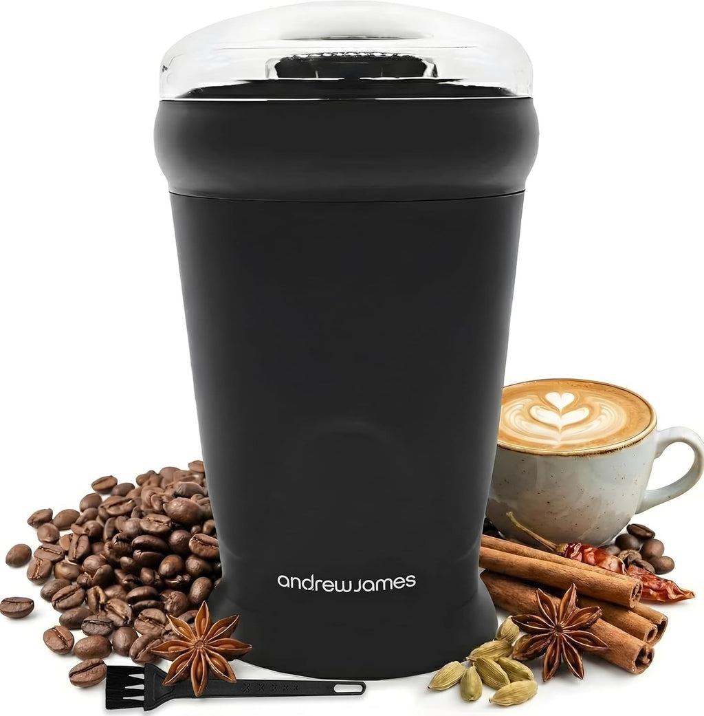 Andrew James Electric Coffee Grinder Bean Nuts Fine Spice Grinders 70g 150w New