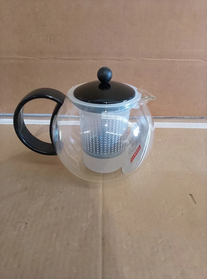 Bodum 1844 01 Assam Tea Maker Plastic Strainer Plastic Lid 1.0L 34oz Black New