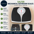 Salter Black Mechanical Bathroom Weighing Scales Classic Weight Monitor