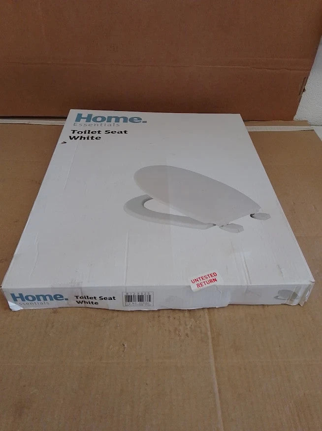 Home Essentials White Plastic Toilet Seat Bathroom WC Replacement Seat Durable