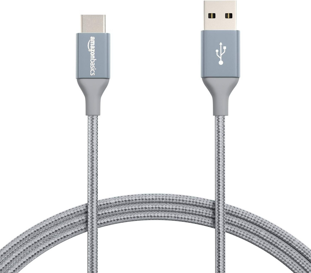 Amazon Basics USB C USB A 2.0 Fast Charger Cable Nylon Braided Cord 480mbps New