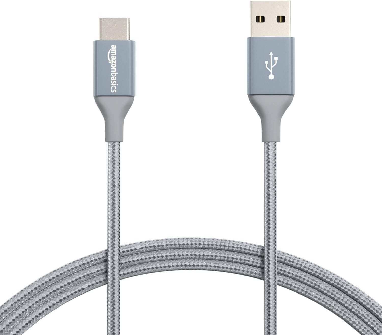 Amazon Basics USB C USB A 2.0 Fast Charger Cable Nylon Braided Cord 480mbps New
