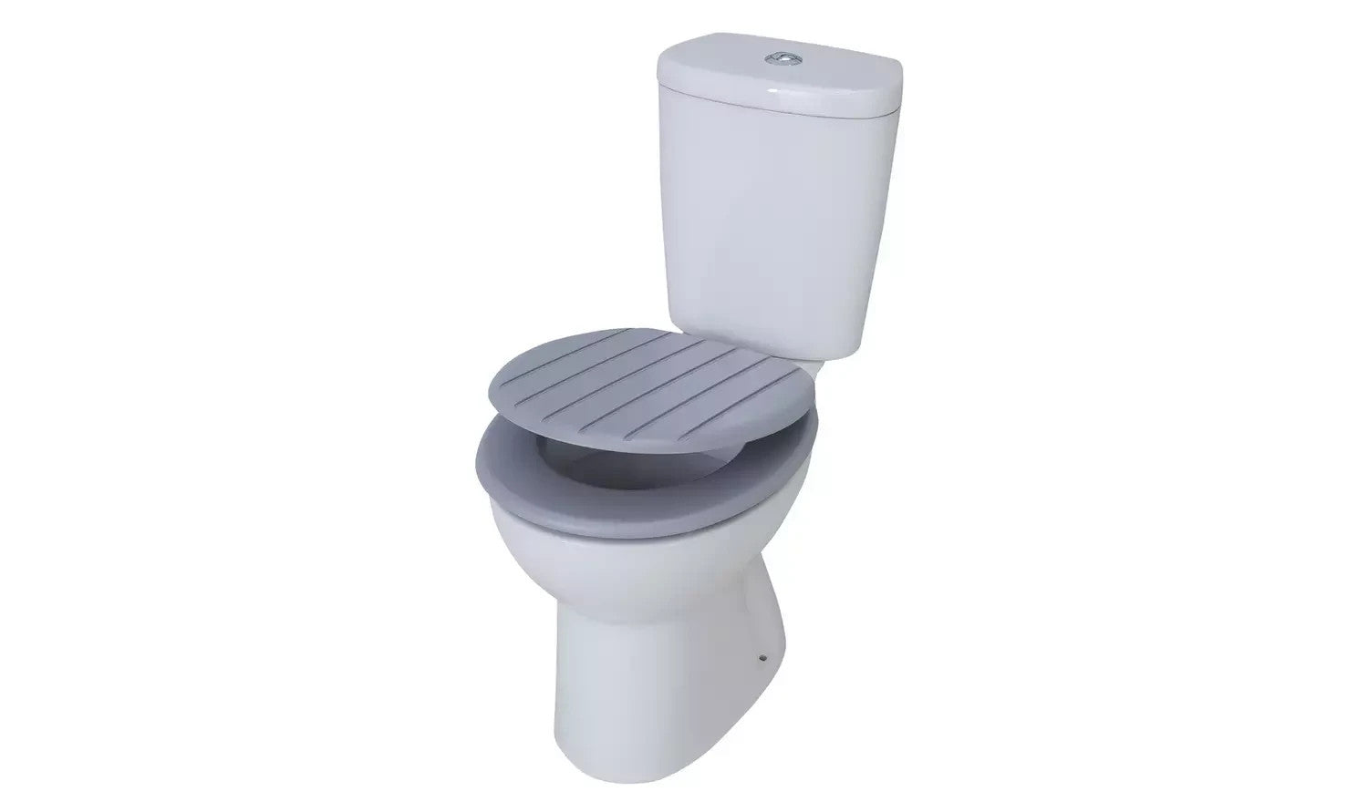 Argos Home Tongue And Shaker Style Toilet Seat Adjustable Hinges Grey New