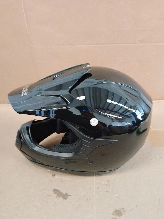 Zorax ZORX15 Black XL 55 To 56cm Kids Children Motocross Motorbike Helmet