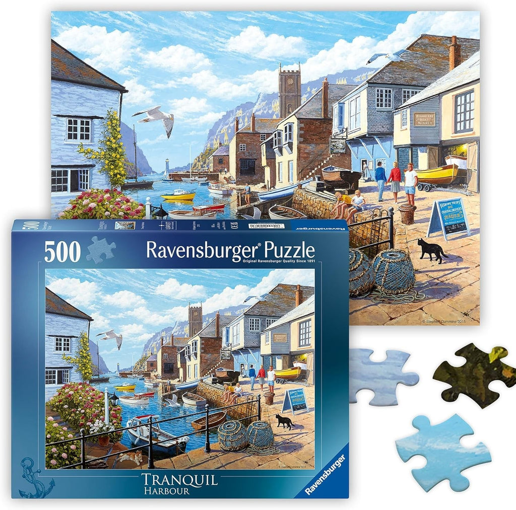 Ravensburger Tranquil Harbour 500pcs Jigsaw Puzzle Adults Kids 49x36cm 10+ New