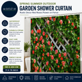Spring Summer Outdoor Garden Shower Curtain Rustic Decor Red Roses 200x180cm
