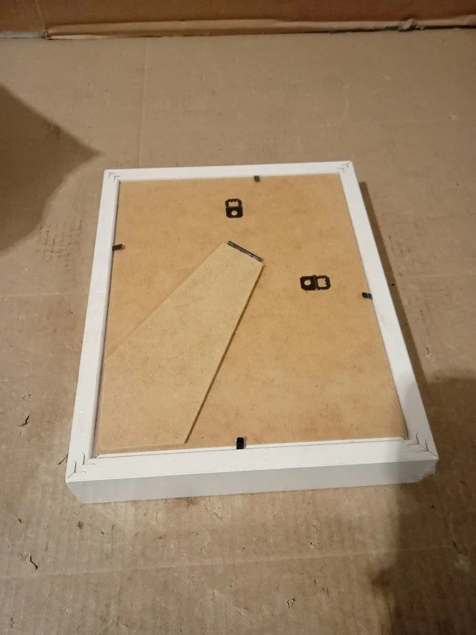 Radcliffe White Wooden Deep 3D Box Frame 9x7inch Ivory Backing Board New