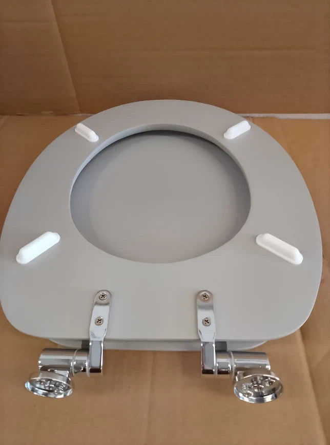 Argos Wood Slow Close Pine Toilet Seat Adjustable Grey 456x380x62cm New