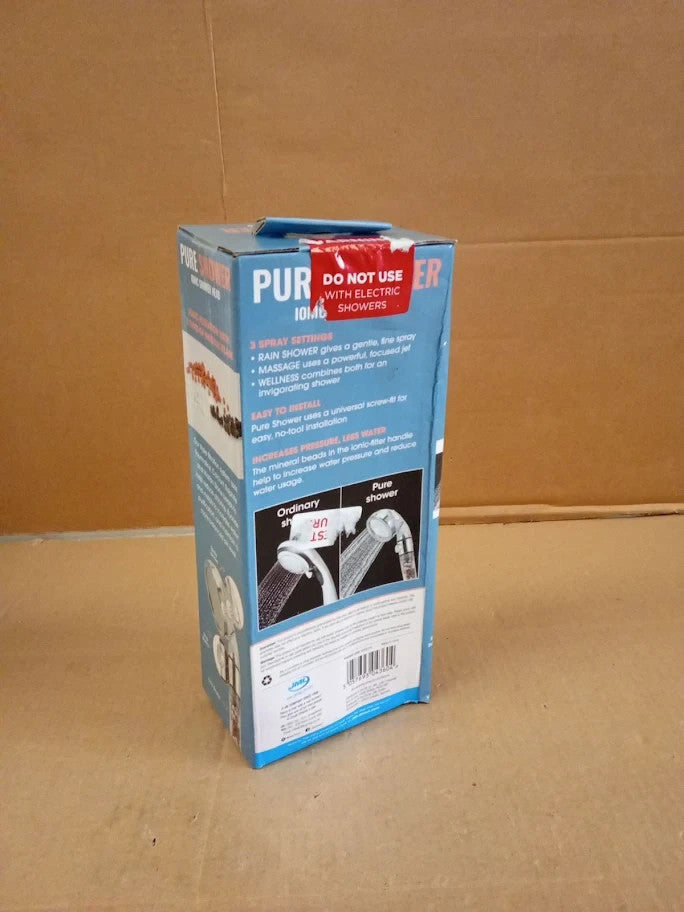 JML 3 Function Pure Shower Ionic Mineral Bead Filtration Plus Chrome New