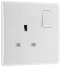 BG Electrical Single Switched Power Plug Wall Socket Round Edge Nexus 800 New