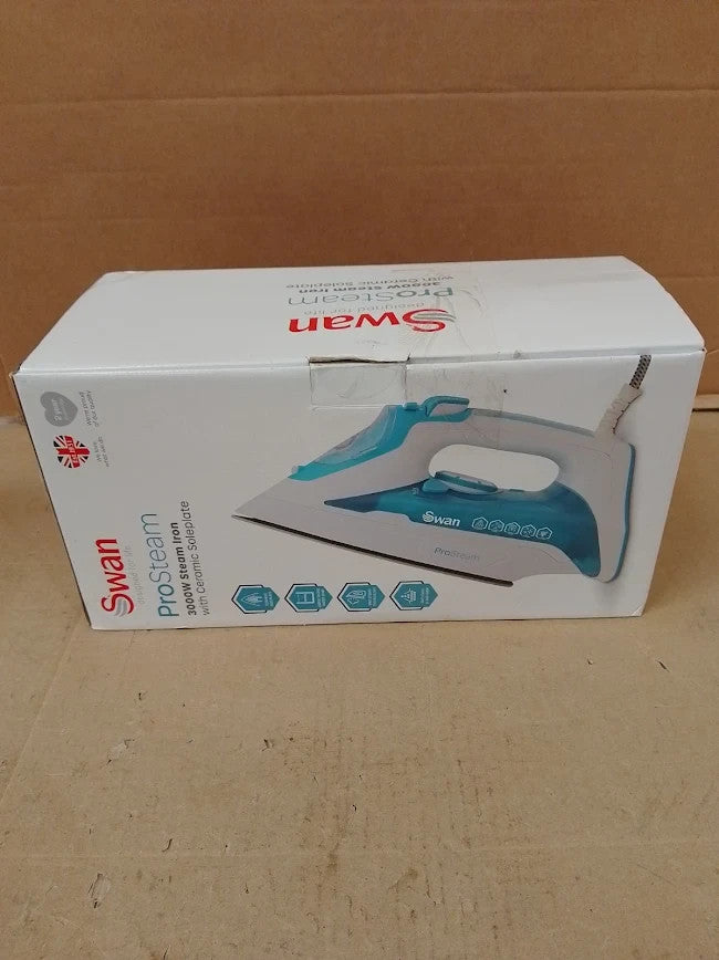 Swan SI12055AQ Steam Iron Ceramic Soleplate ProSteam Technology 3000W New