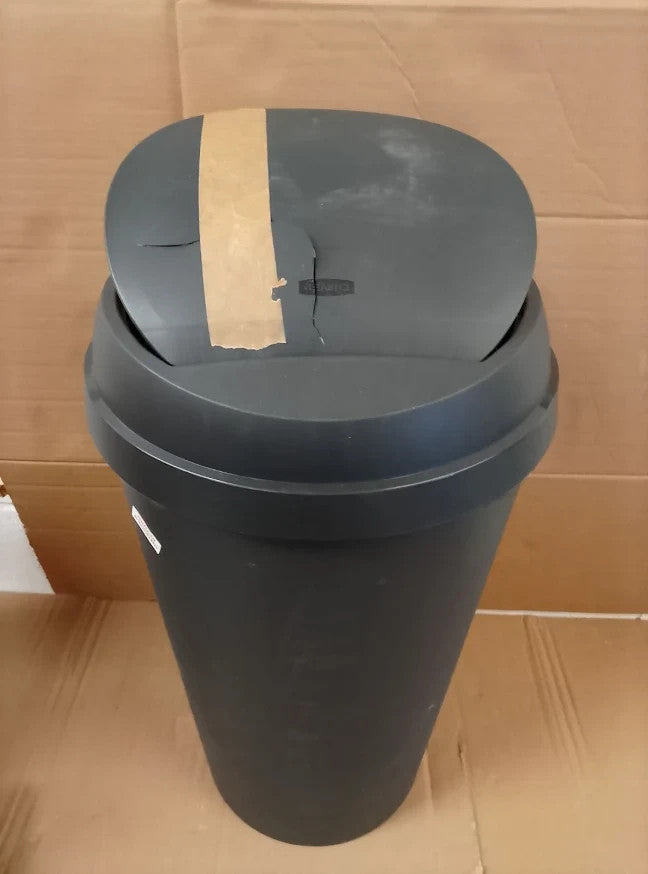 Curver Black 45 Litre Touch Top Bin Kitchen Waste Storage Rubbish Design